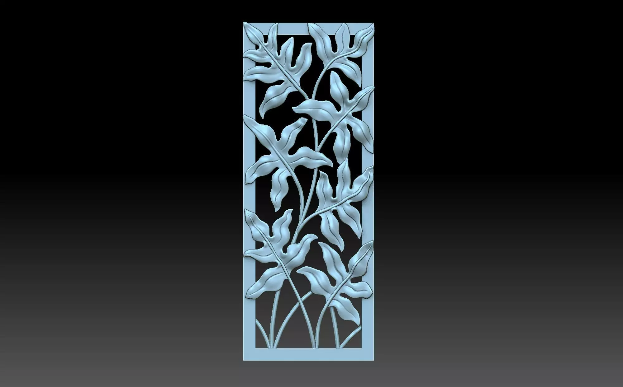 Flowers panel 3D print model_0