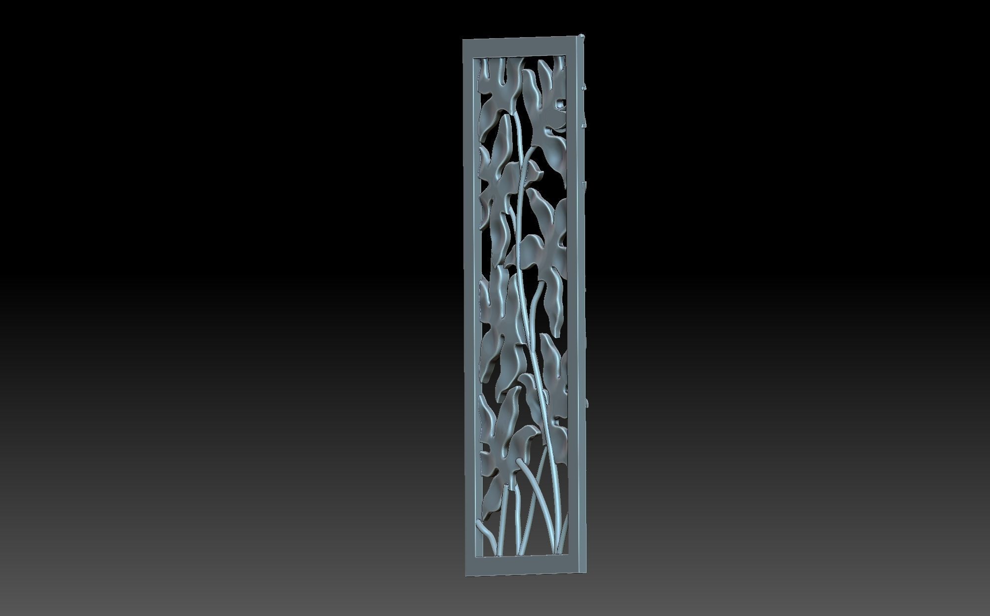 Flowers panel 3D print model_3