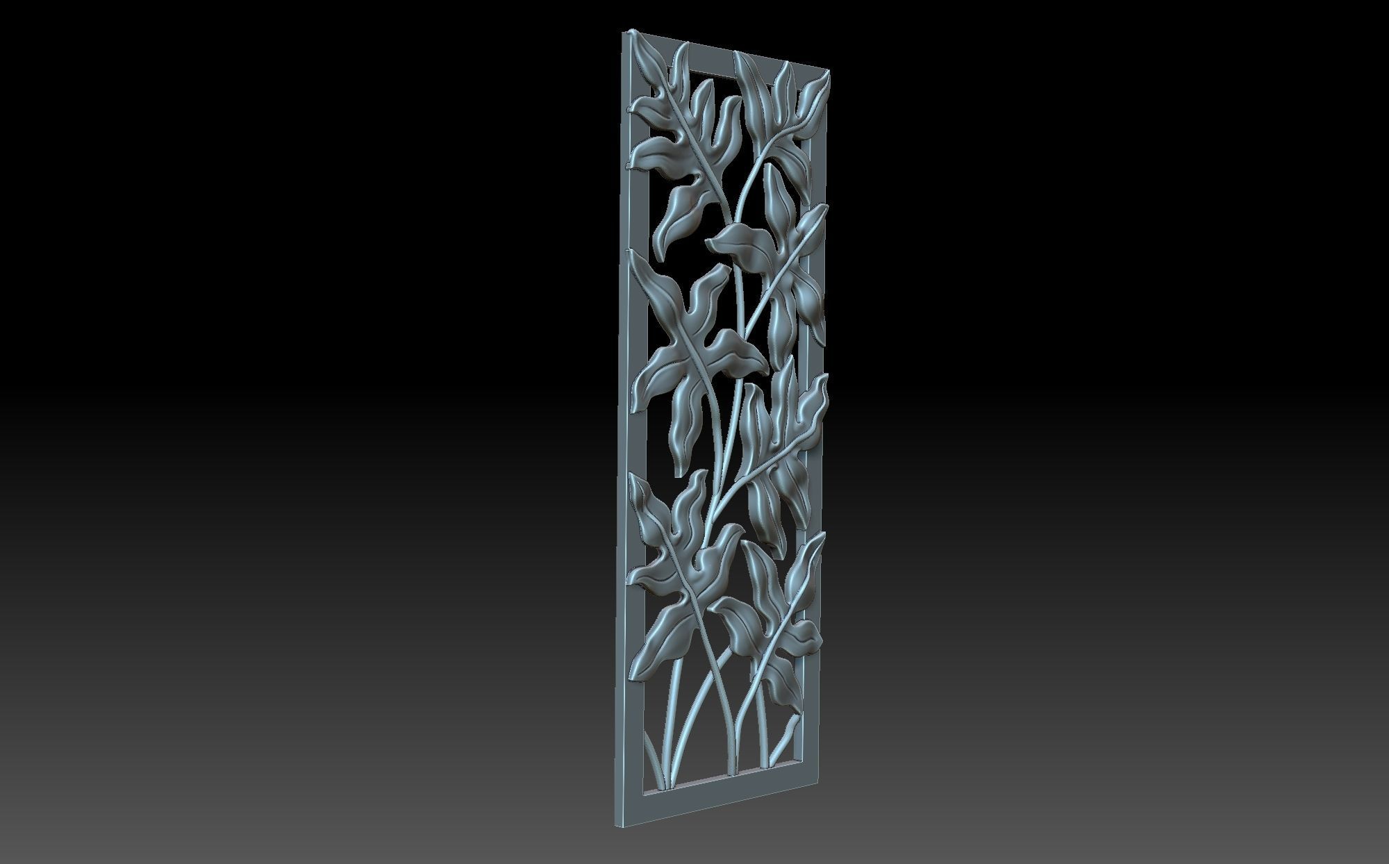 Flowers panel 3D print model_1