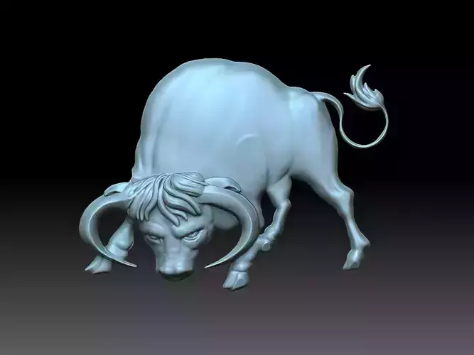 Relief bull 3D print model