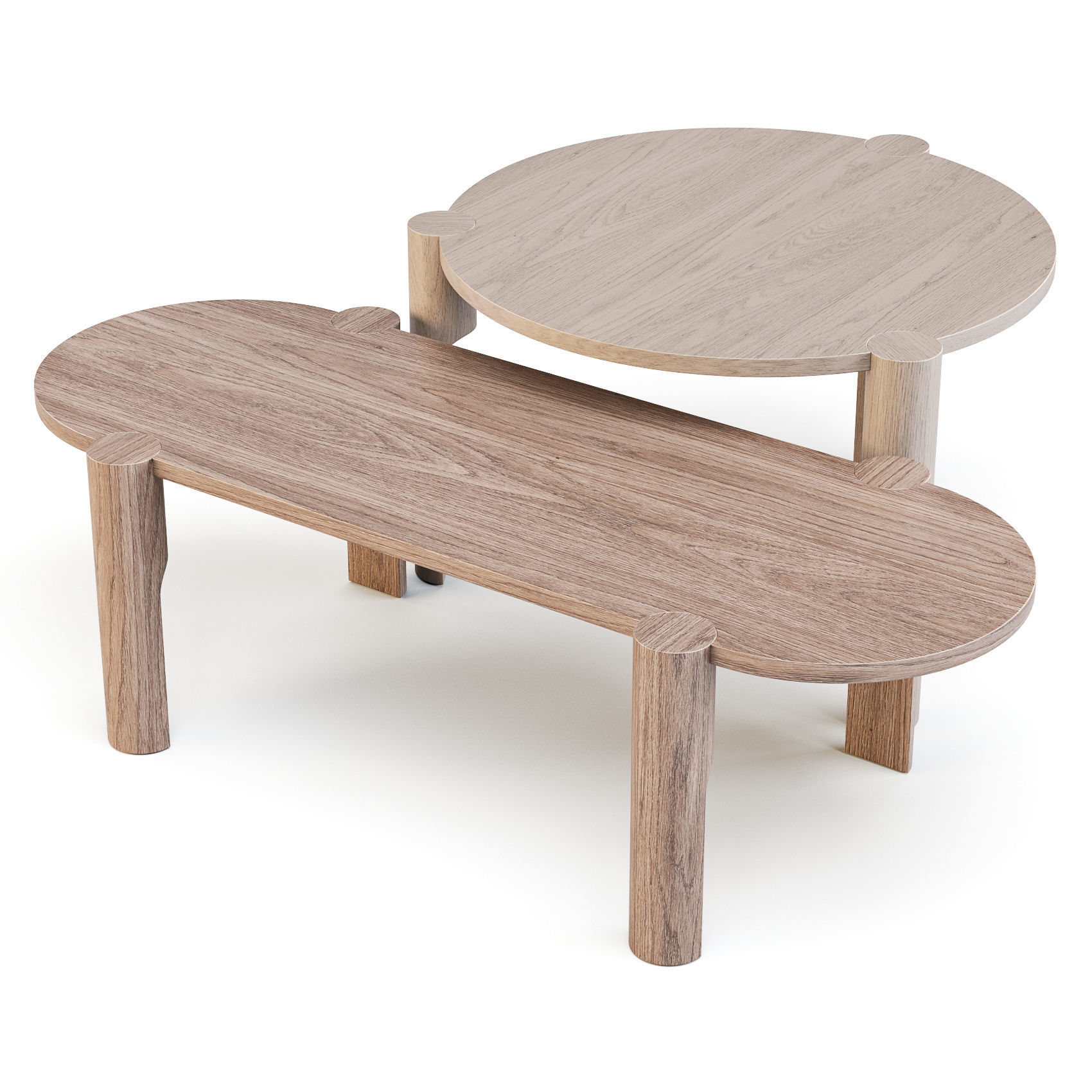 Omelette Editions Domus - Coffee and Side Tables 3D model_1