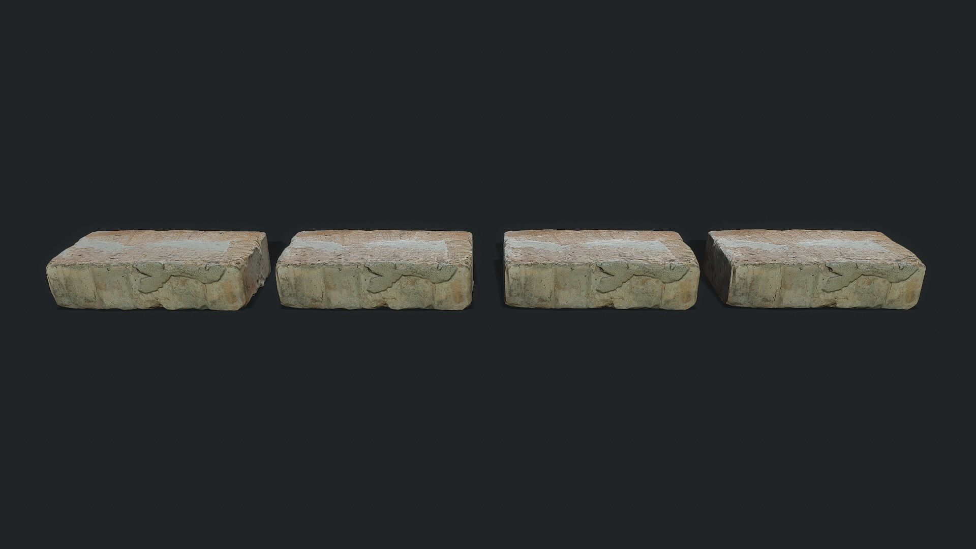 3D Scan Old Bricks Pack - Props Low-poly 3D model_21