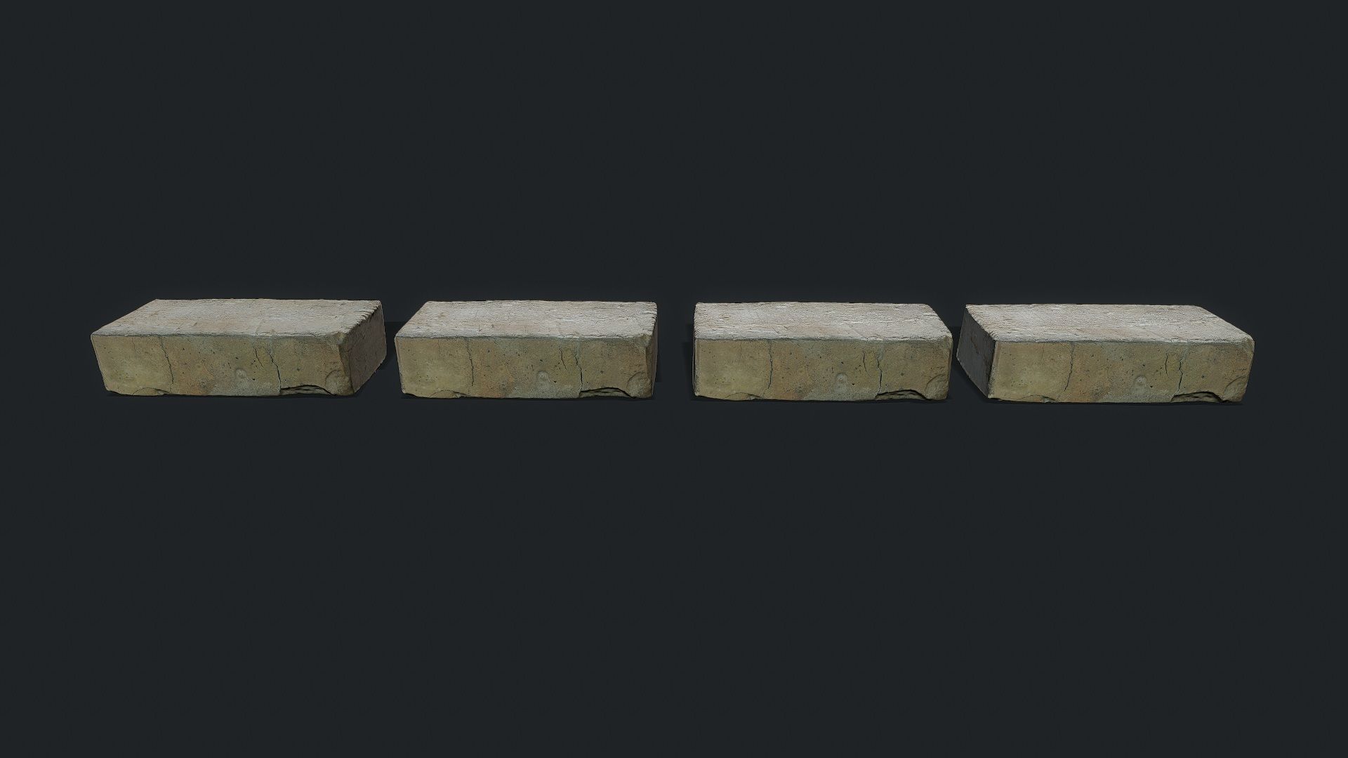 3D Scan Old Bricks Pack - Props Low-poly 3D model_6