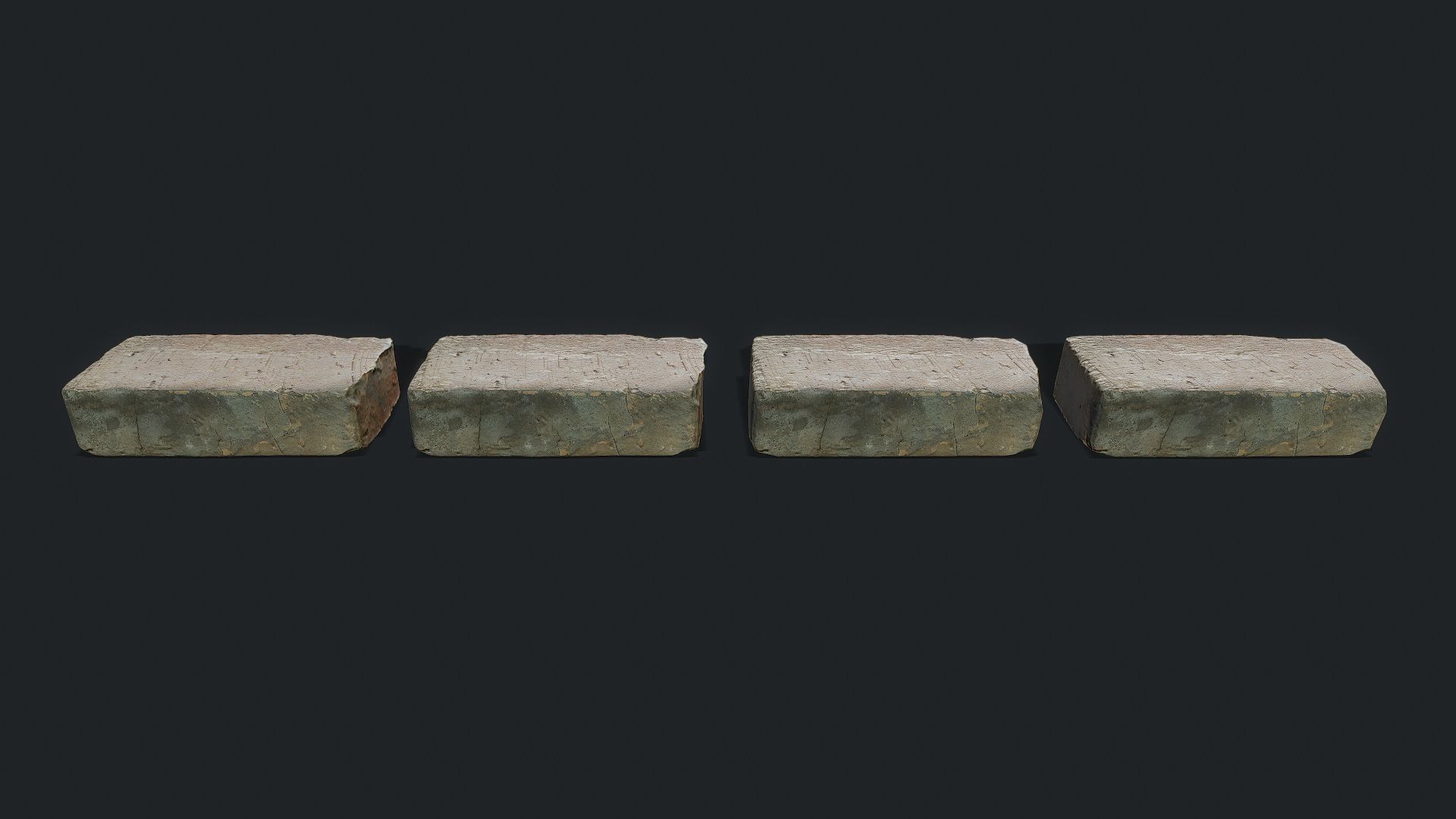 3D Scan Old Bricks Pack - Props Low-poly 3D model_11