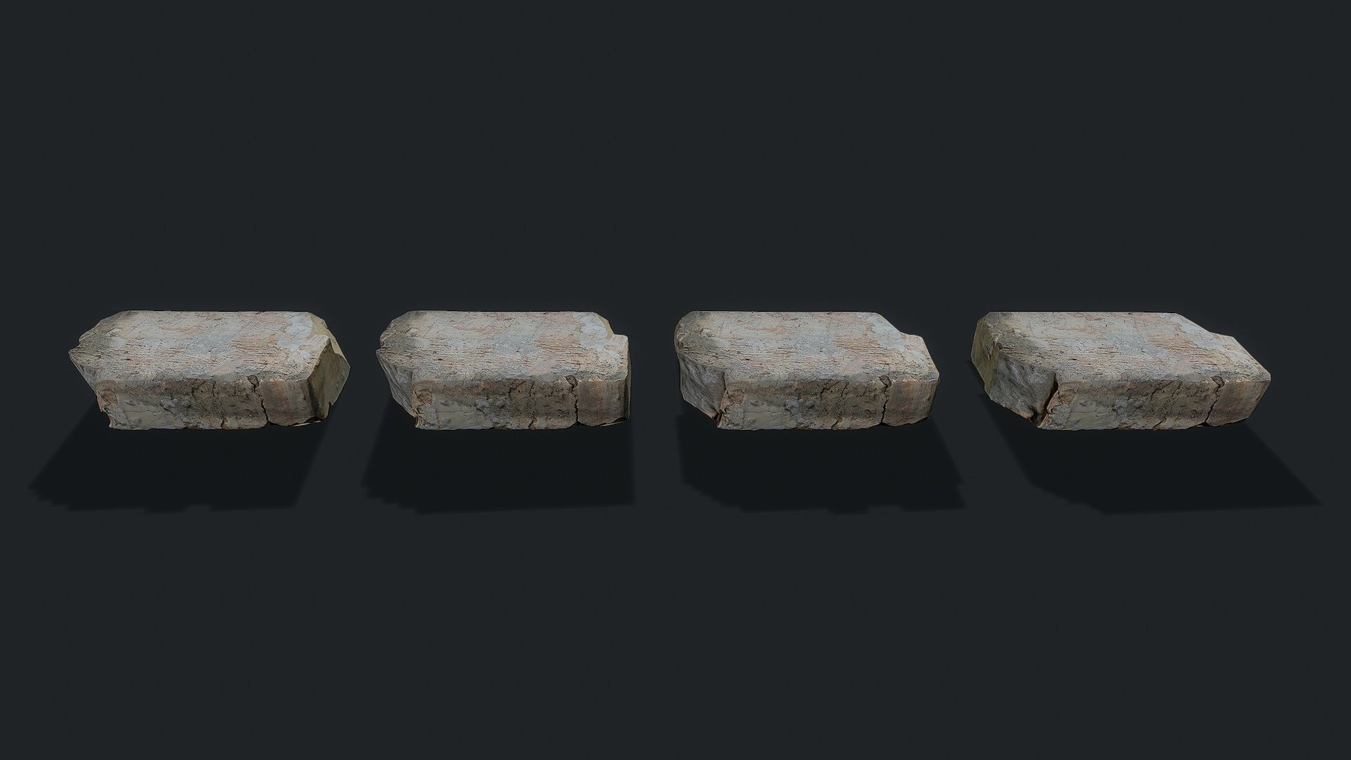 3D Scan Old Bricks Pack - Props Low-poly 3D model_16