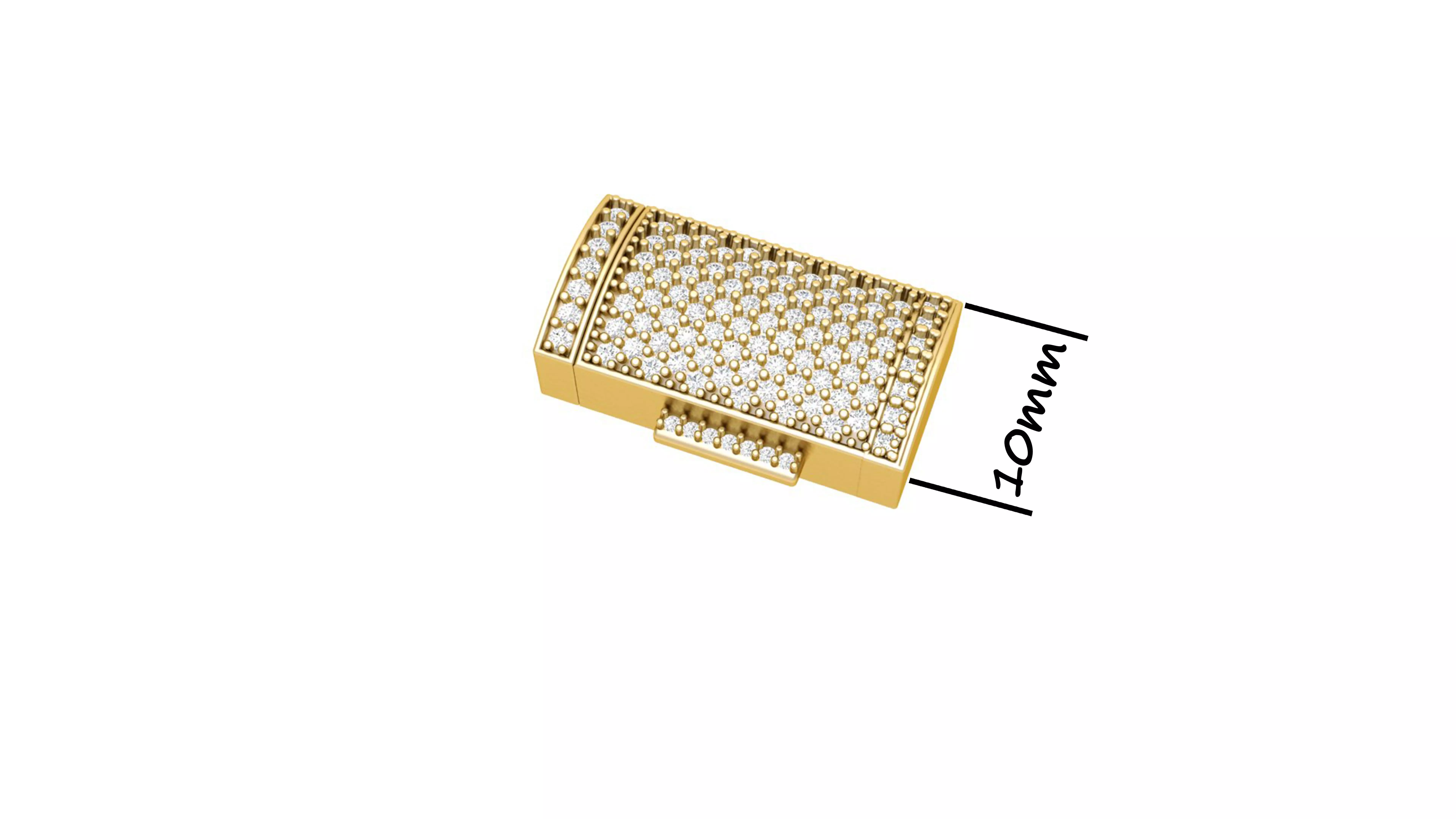 Hiphop Style Cuban Diamond Lock 10mm 3D print model