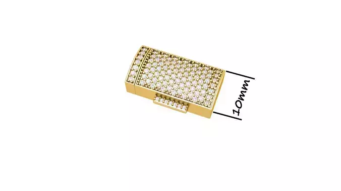 Hiphop Style Cuban Diamond Lock 10mm