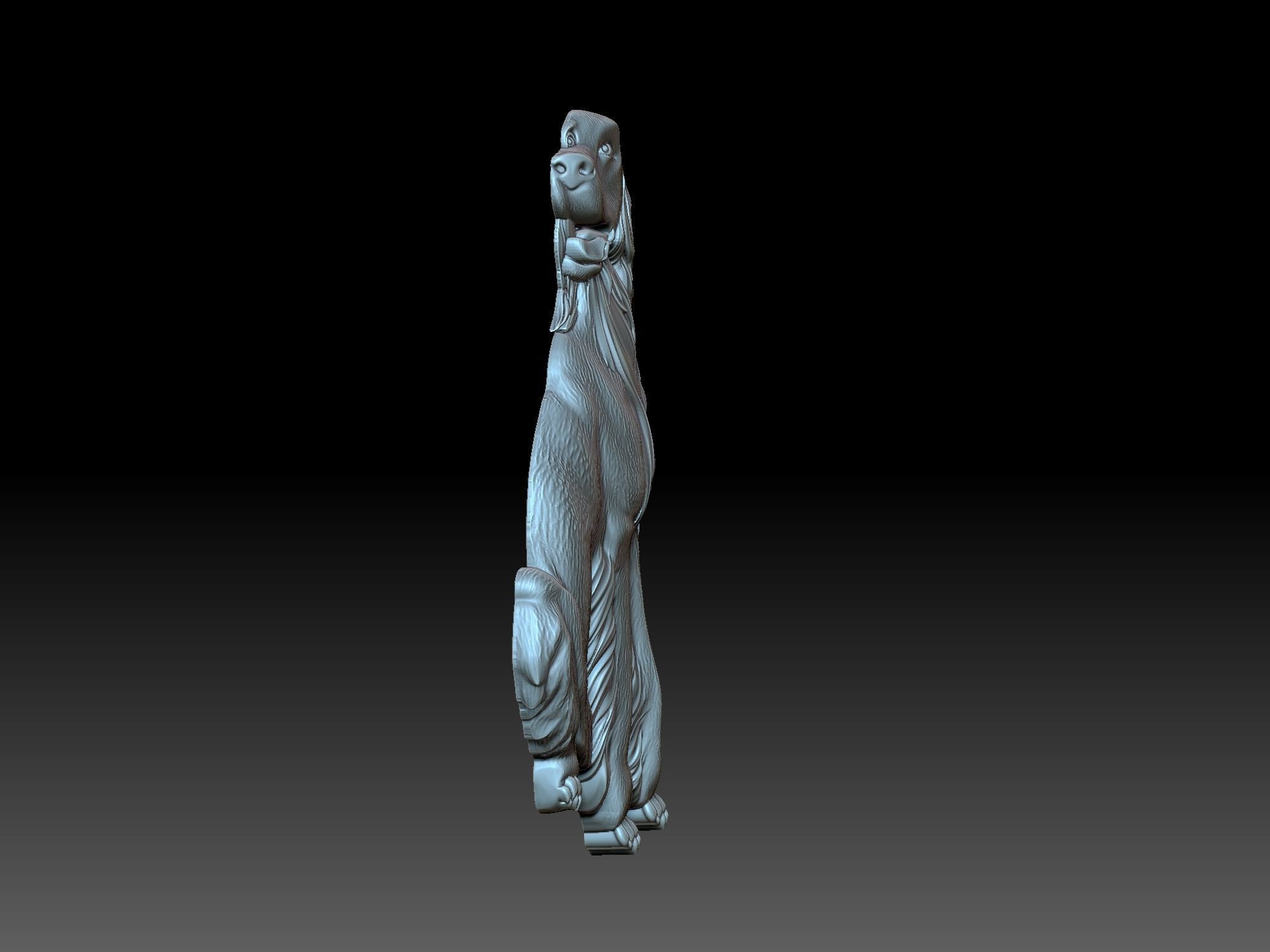 Labrador statue of dog 3D print model_2