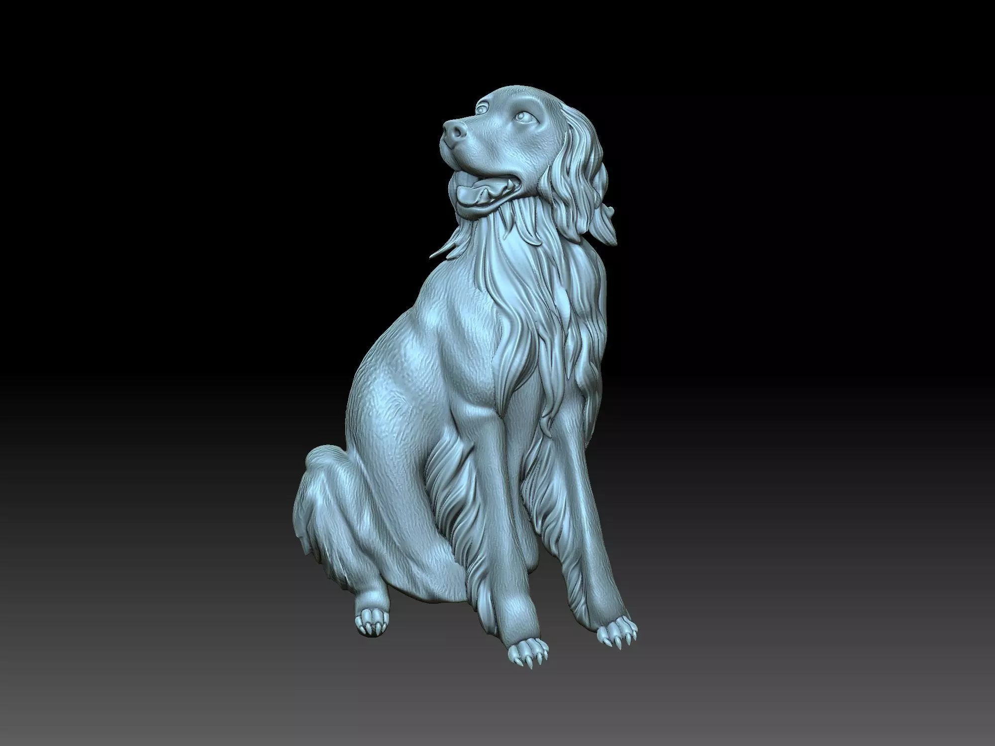 Labrador statue of dog 3D print model_0