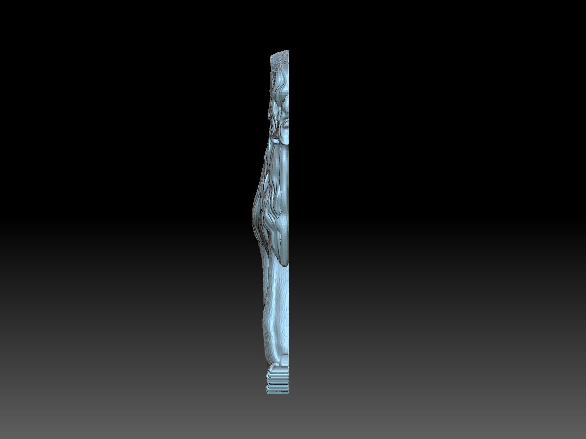 Labrador statue of dog 3D print model_5