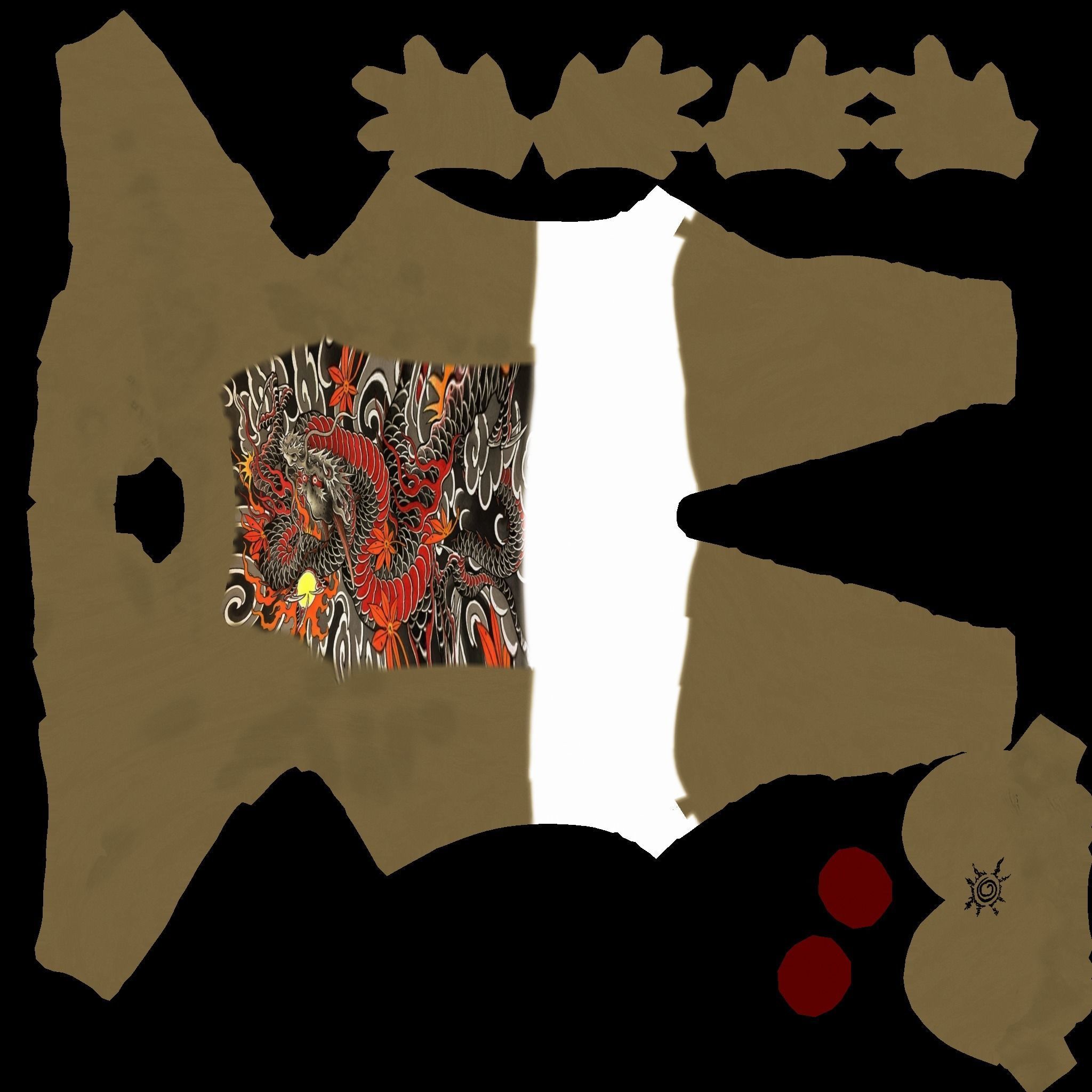 Samurai Animation Transformation Teleport Ready to Play Low-poly 3D model_12