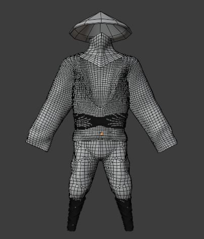 Samurai Animation Transformation Teleport Ready to Play Low-poly 3D model_9