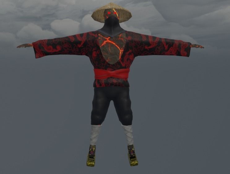 Samurai Animation Transformation Teleport Ready to Play Low-poly 3D model_3