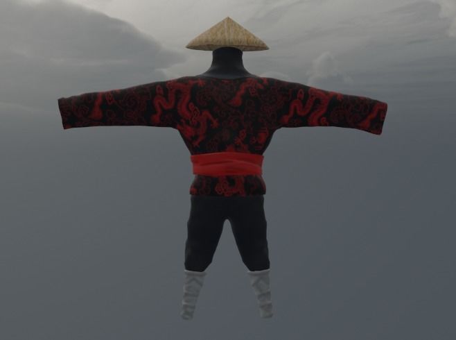 Samurai Animation Transformation Teleport Ready to Play Low-poly 3D model_8