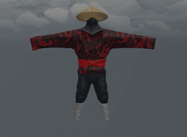 Samurai Animation Transformation Teleport Ready to Play Low-poly 3D model_7