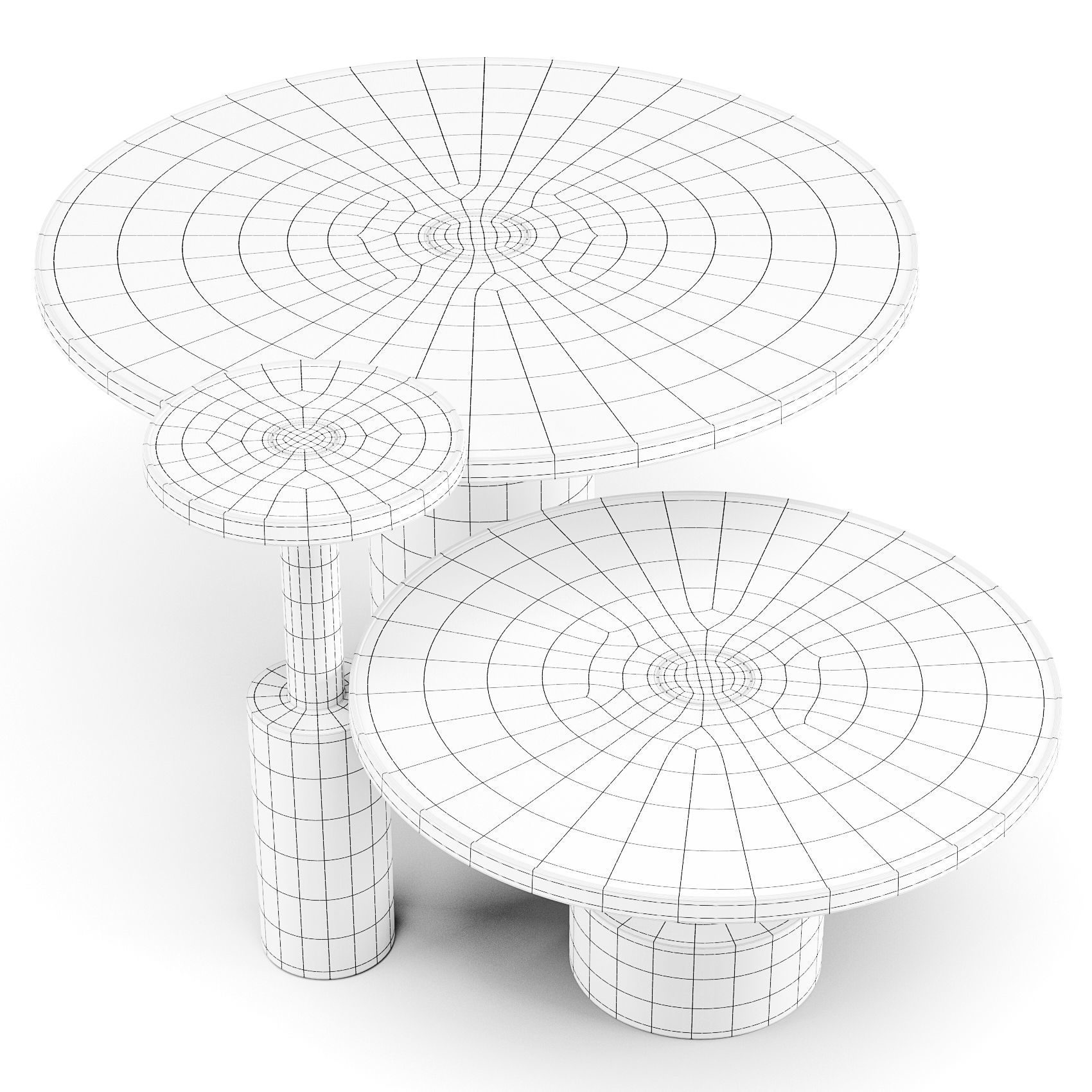 Baxter Pilar - Coffee and Side Table Set 02 3D model_3