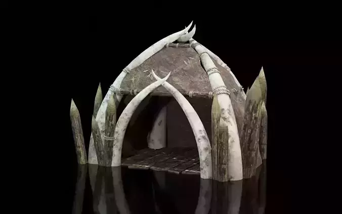 orc hut-house Low-poly 3D model