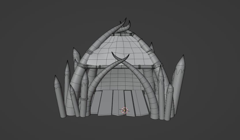 orc hut-house Low-poly 3D model_3