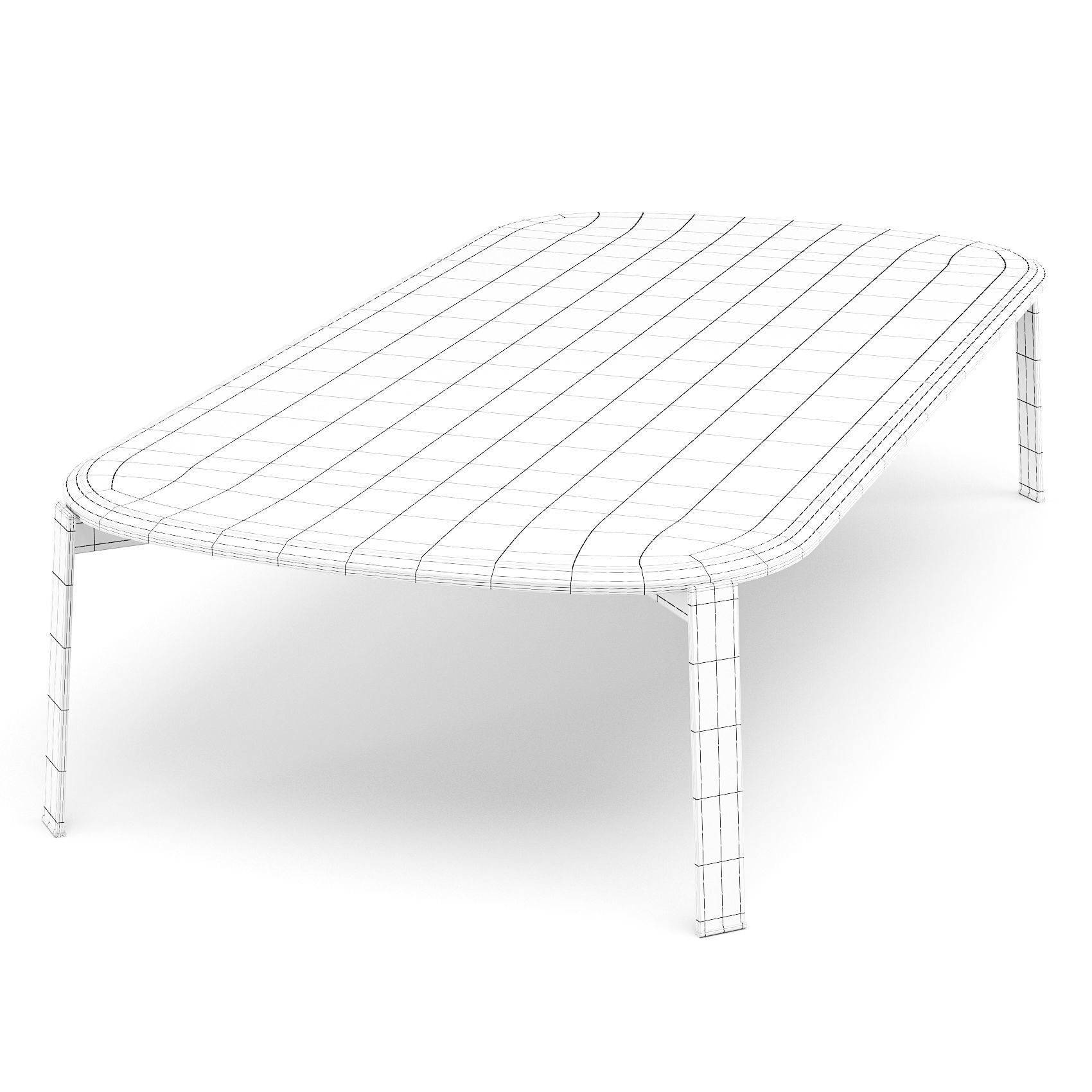 Porada Coquet - Coffee and Side Table 3D model_4