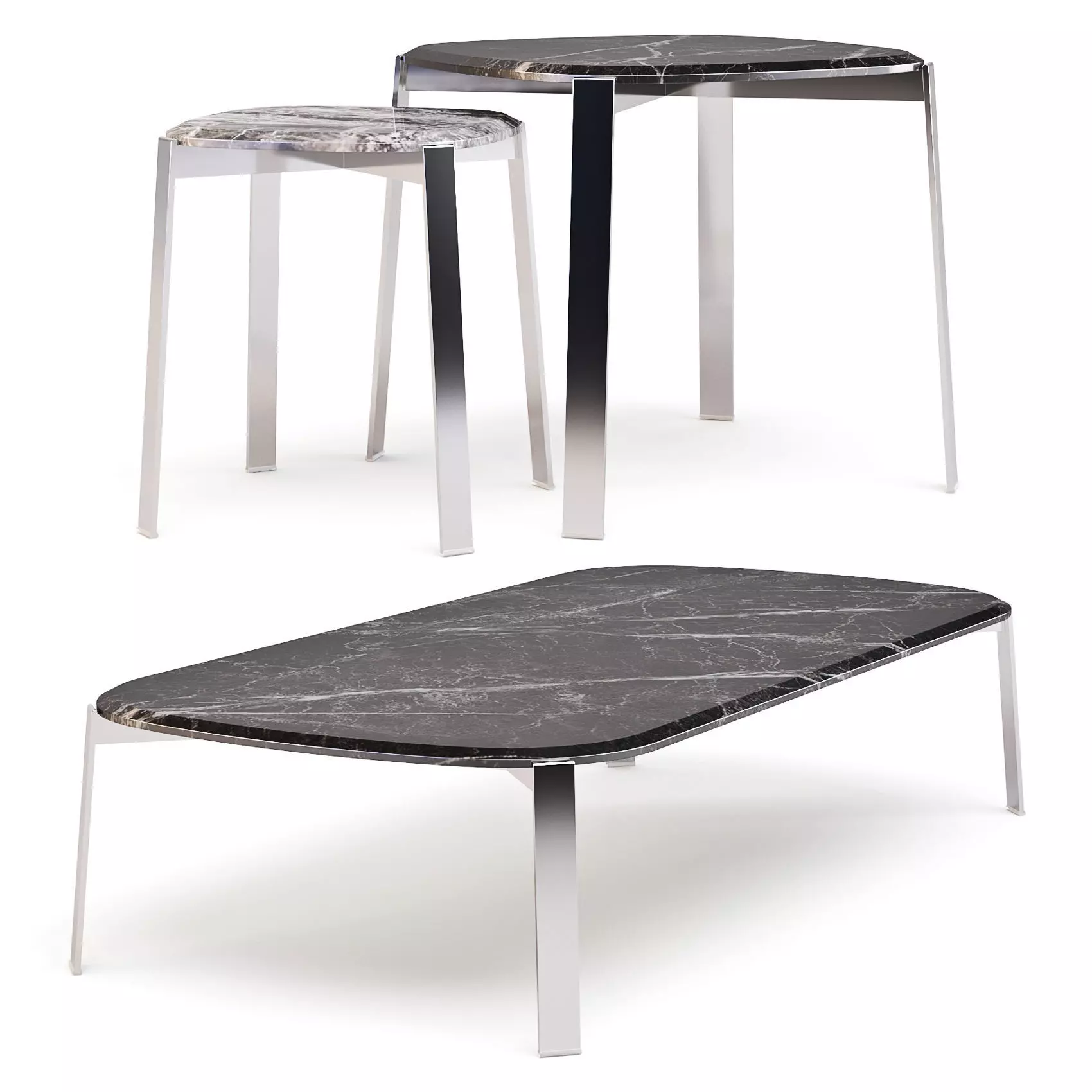 Porada Coquet - Coffee and Side Table 3D model_0