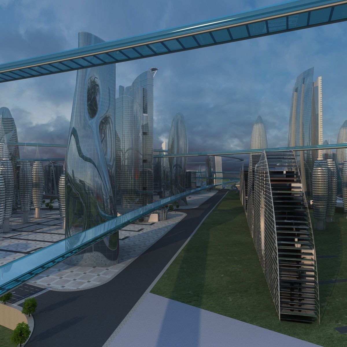 Future city 2 3D model_5
