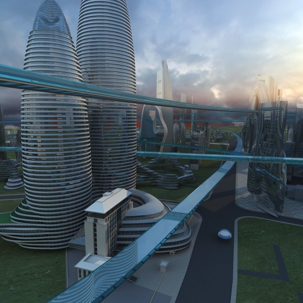 Future city 2 3D model_8