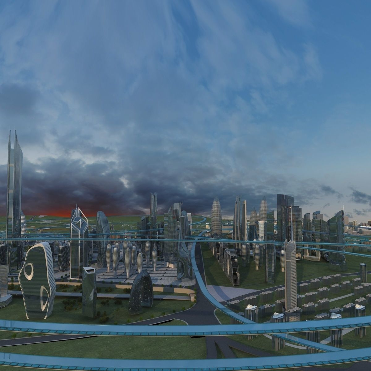 Future city 2 3D model_4