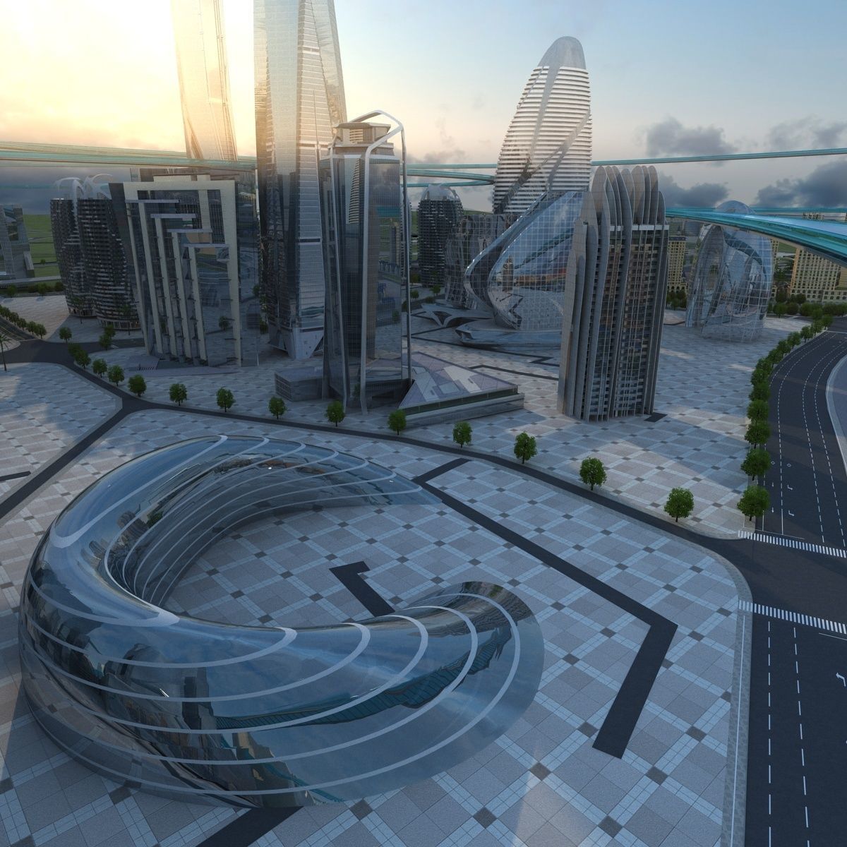 Future city 2 3D model_7