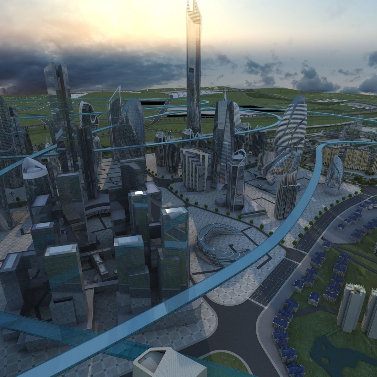 Future city 2 3D model_6