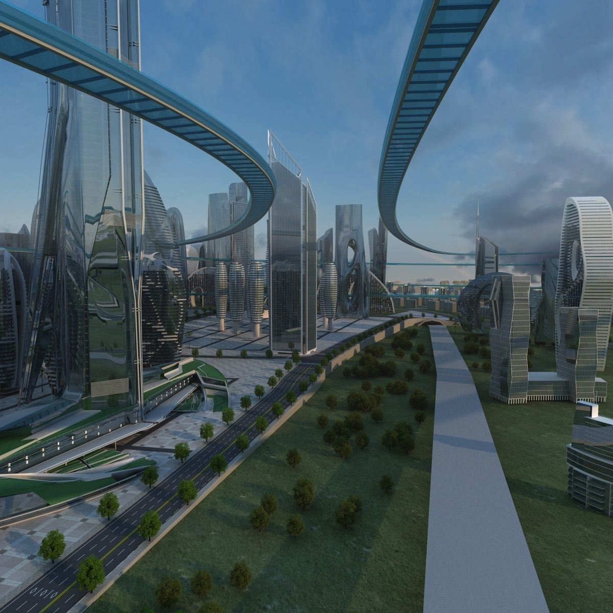 Future city 2 3D model_3