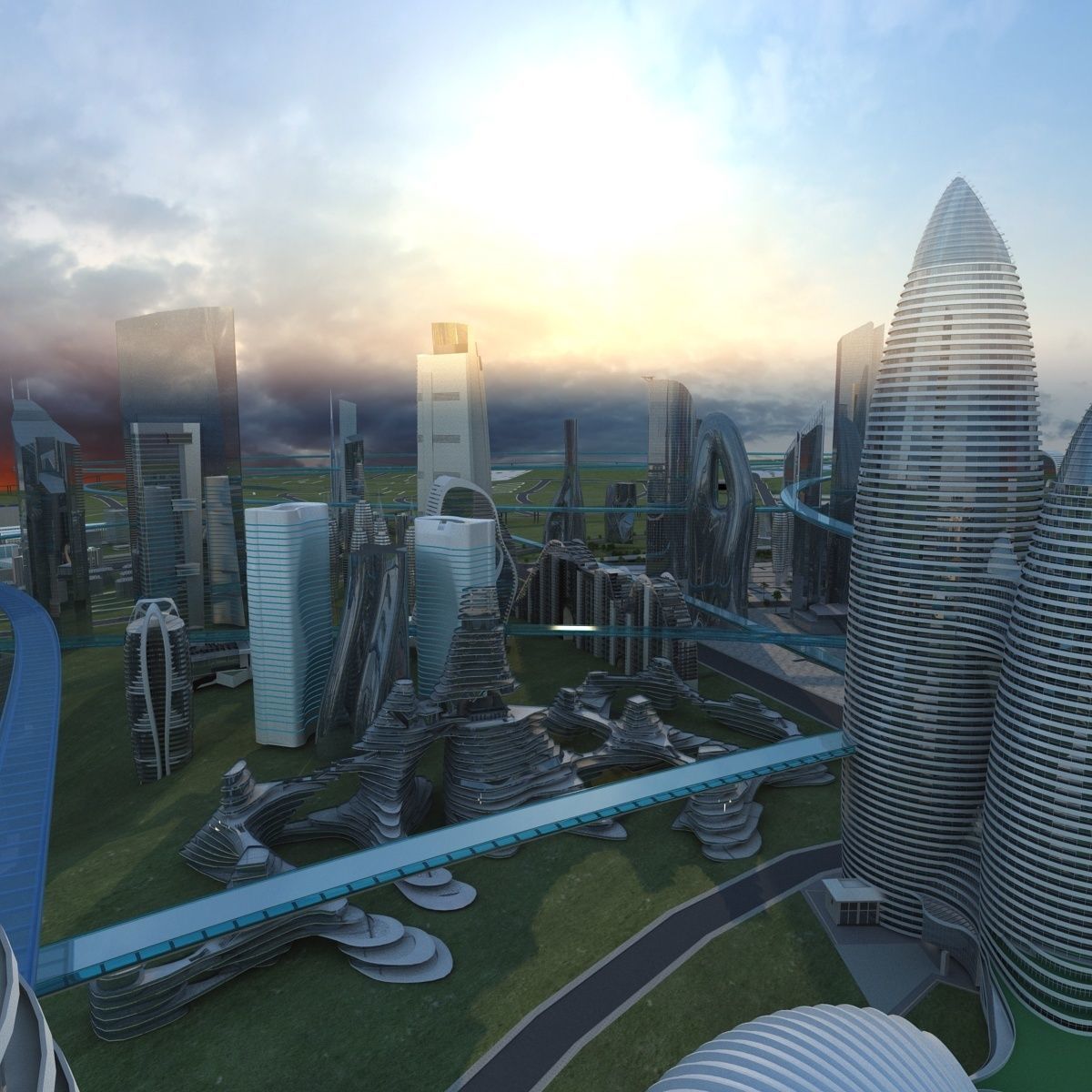 Future city 2 3D model_9
