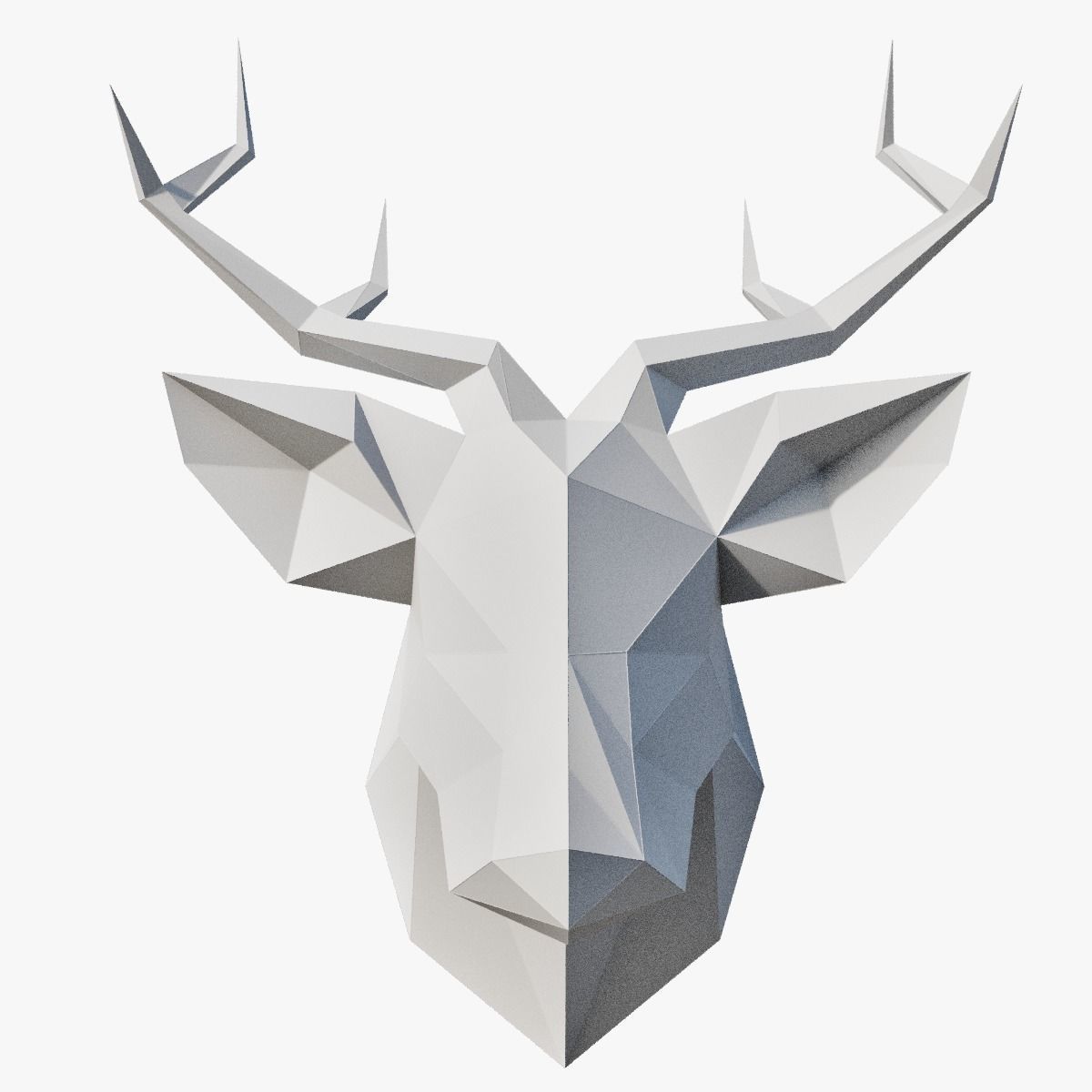 Paper Animal Heads Low-poly 3D model_1