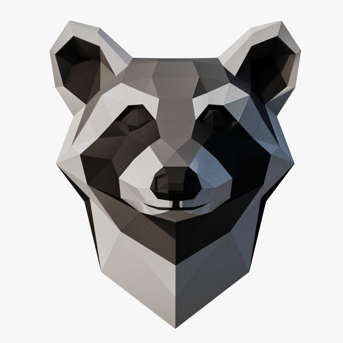 Paper Animal Heads Low-poly 3D model_6