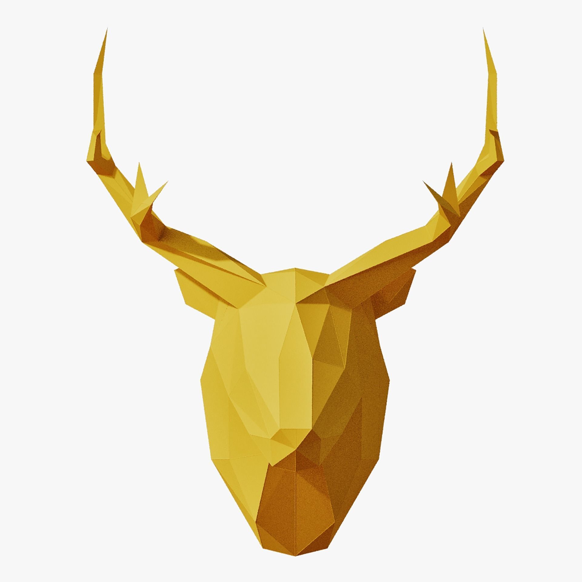 Paper Animal Heads Low-poly 3D model_4