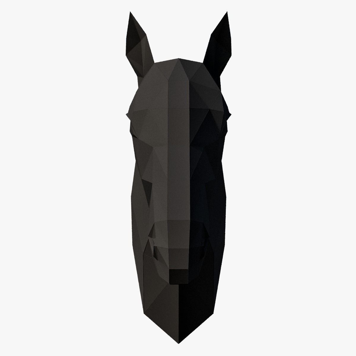 Paper Animal Heads Low-poly 3D model_2