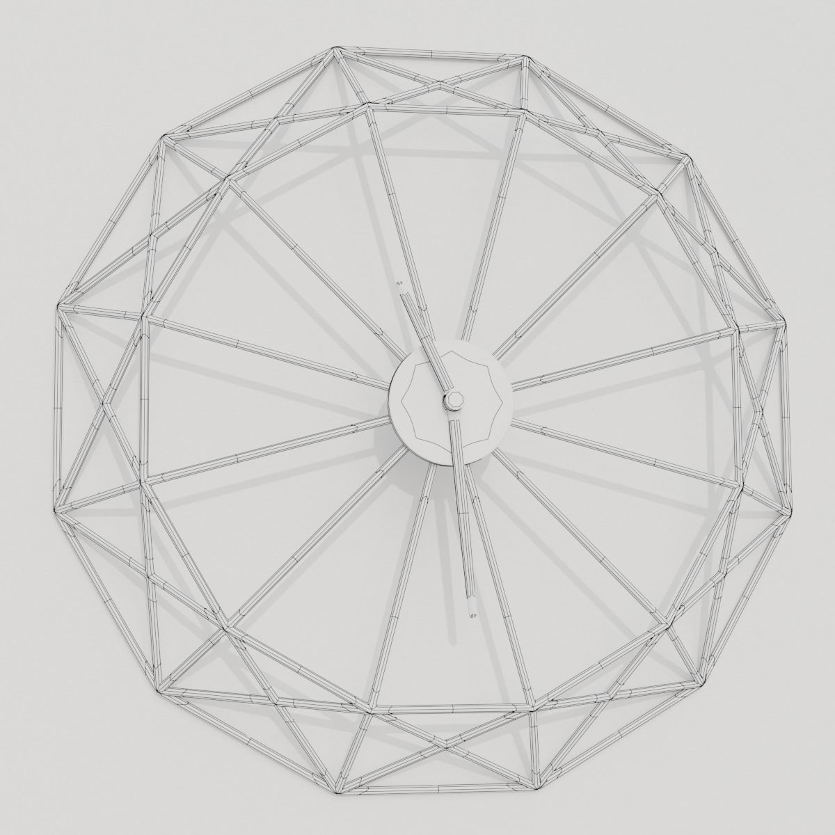 Geometric frame clock 3D model_3