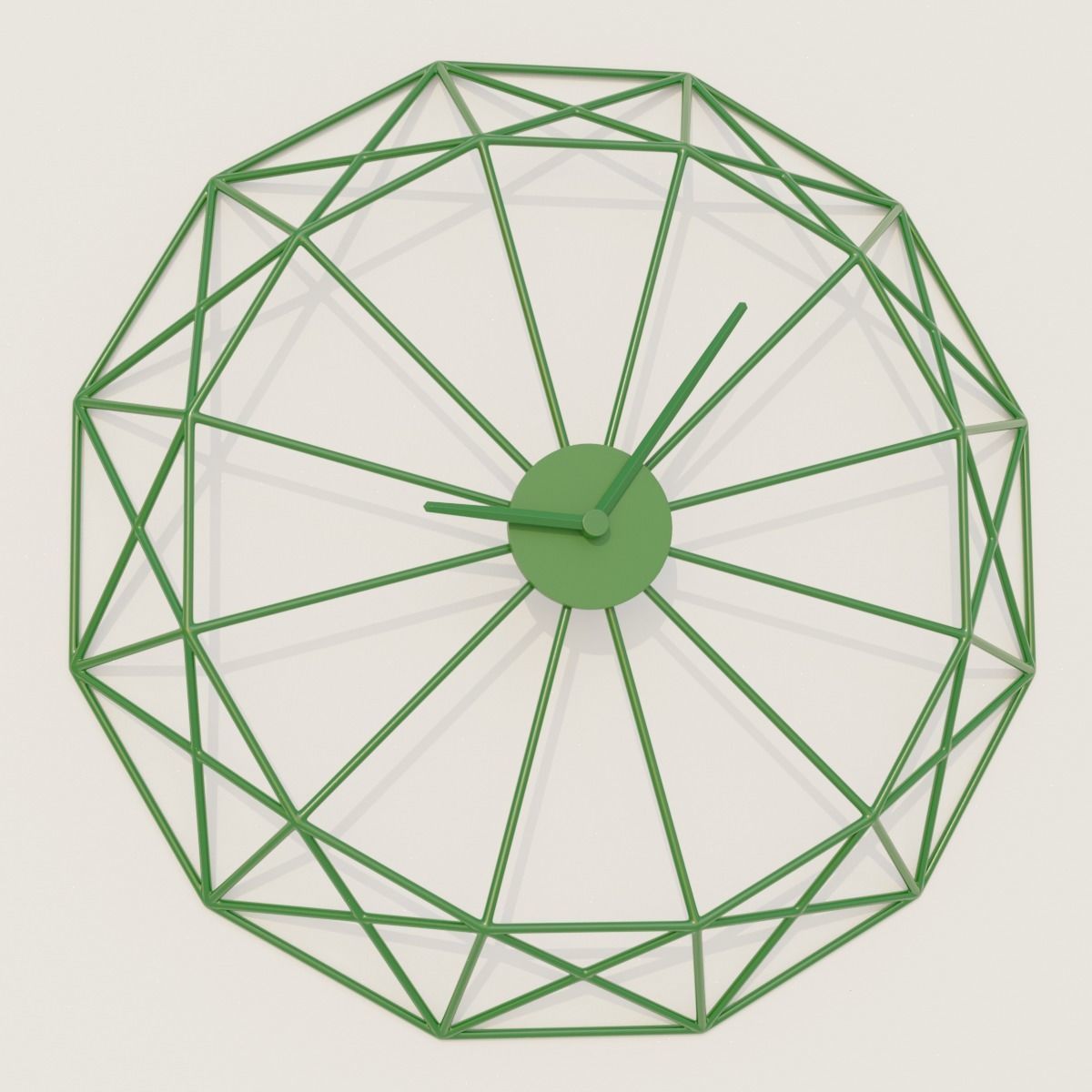 Geometric frame clock 3D model_1