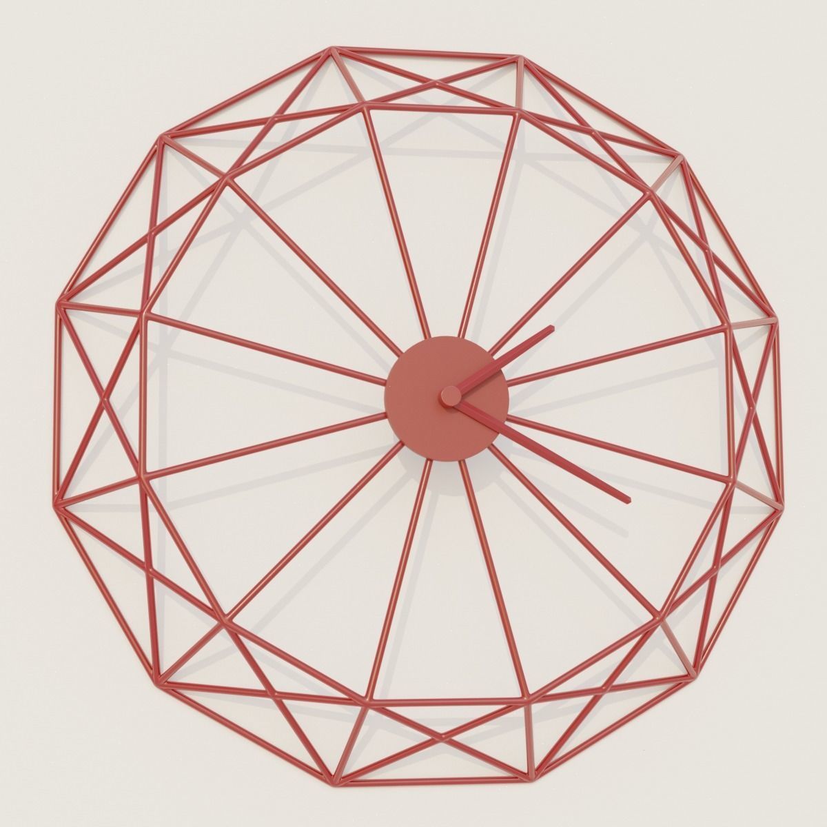 Geometric frame clock 3D model_2