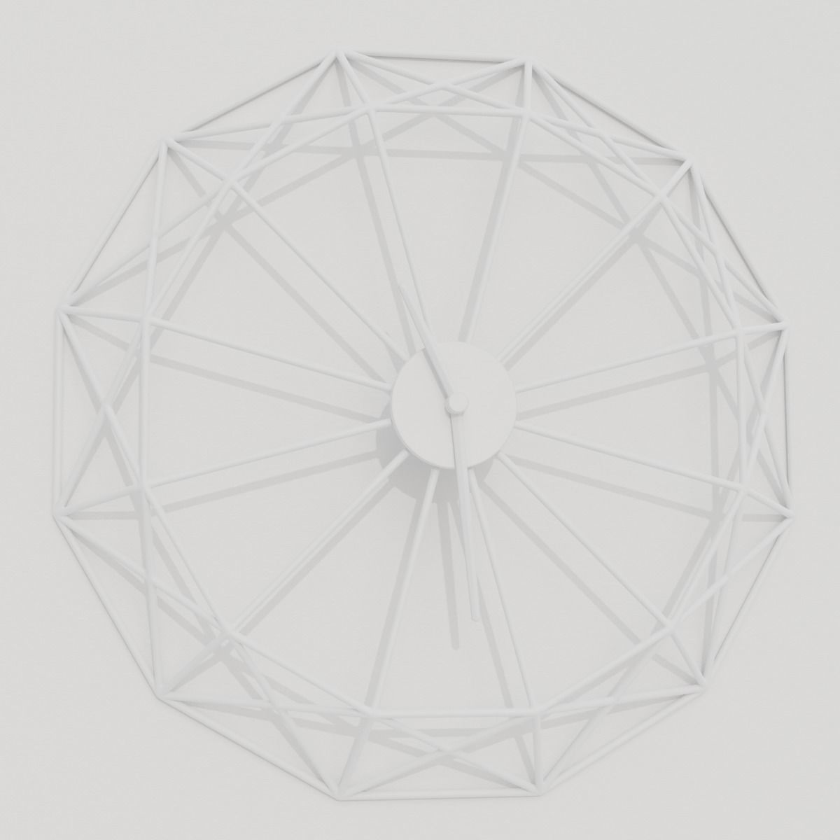 Geometric frame clock 3D model_4