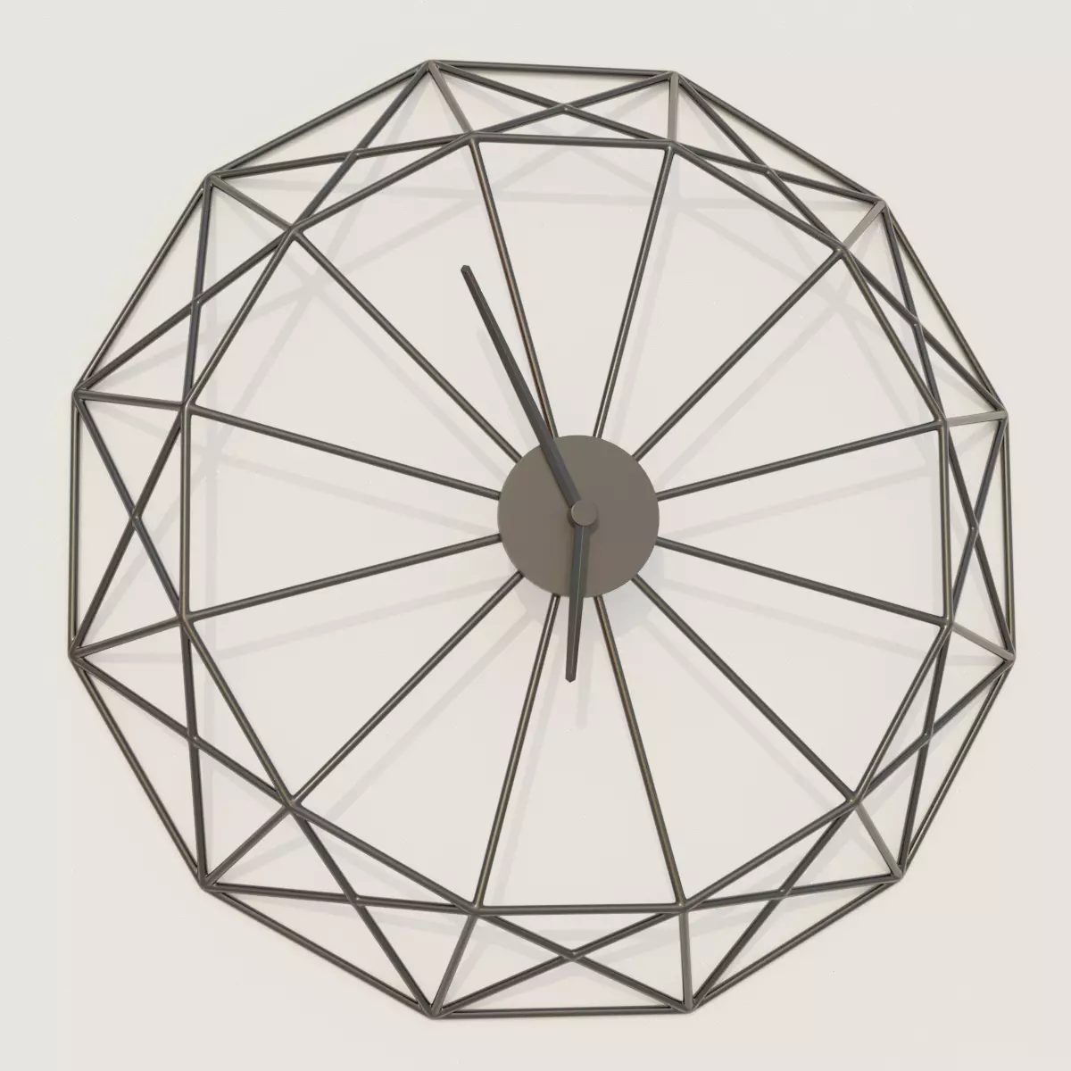 Geometric frame clock 3D model_0