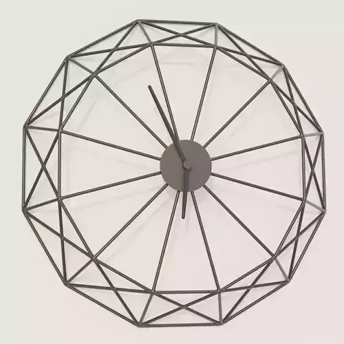 Geometric frame clock 3D model