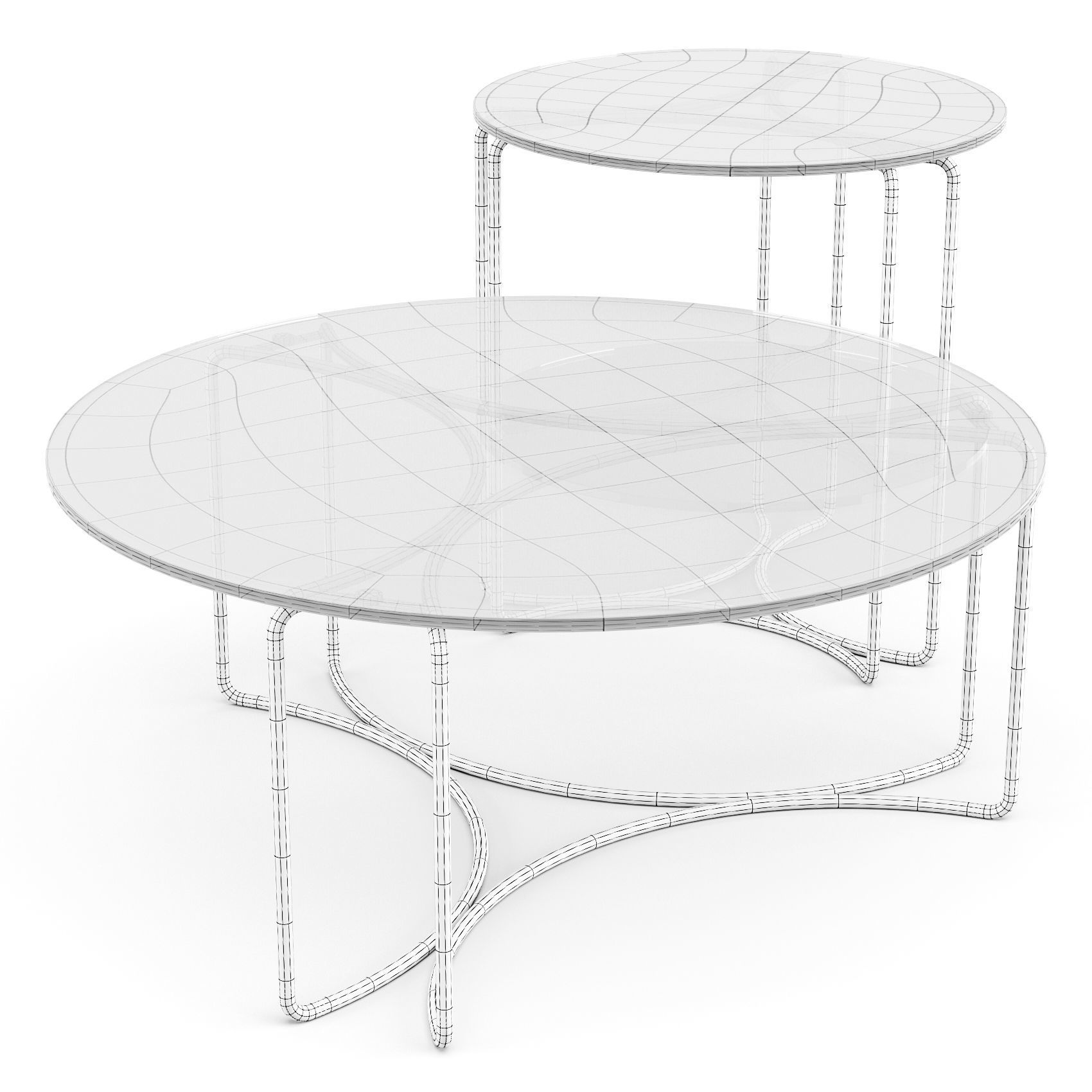 Tonin Casa Jazz - Coffee and Side Table 3D model_1