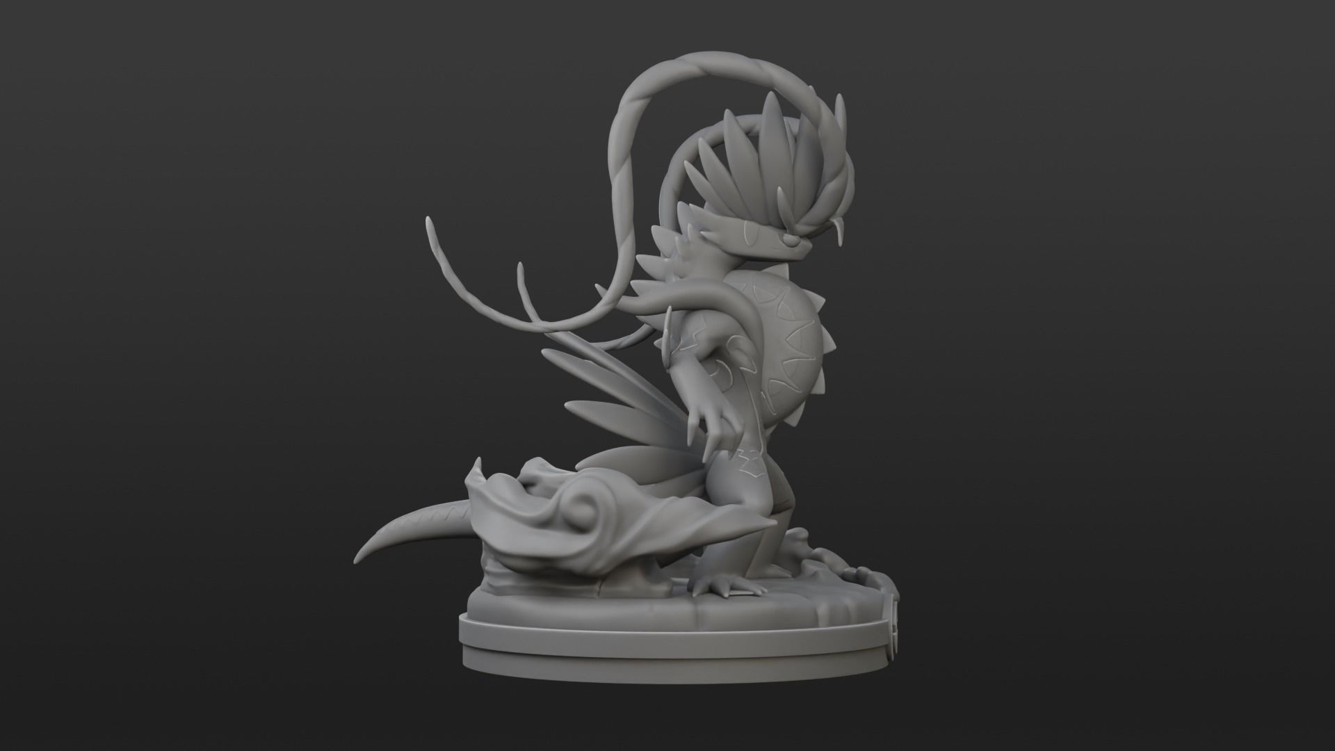 Koraidon Pokemon Scarlet and Violet 3D Printable Statue 3D print model_5