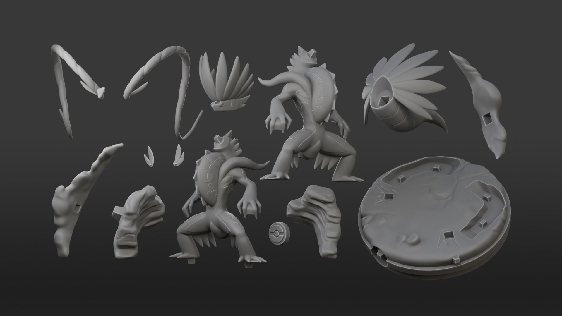 Koraidon Pokemon Scarlet and Violet 3D Printable Statue 3D print model_7