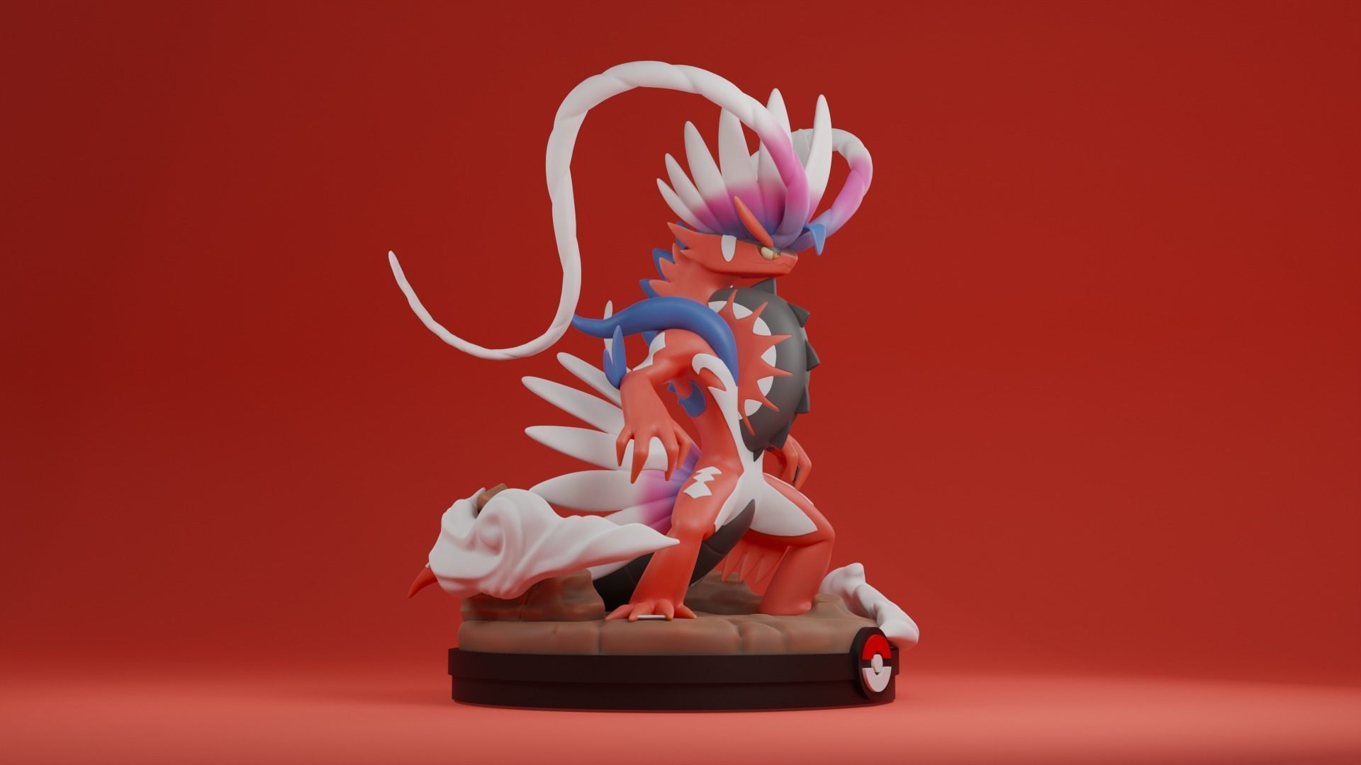 Koraidon Pokemon Scarlet and Violet 3D Printable Statue 3D print model_2
