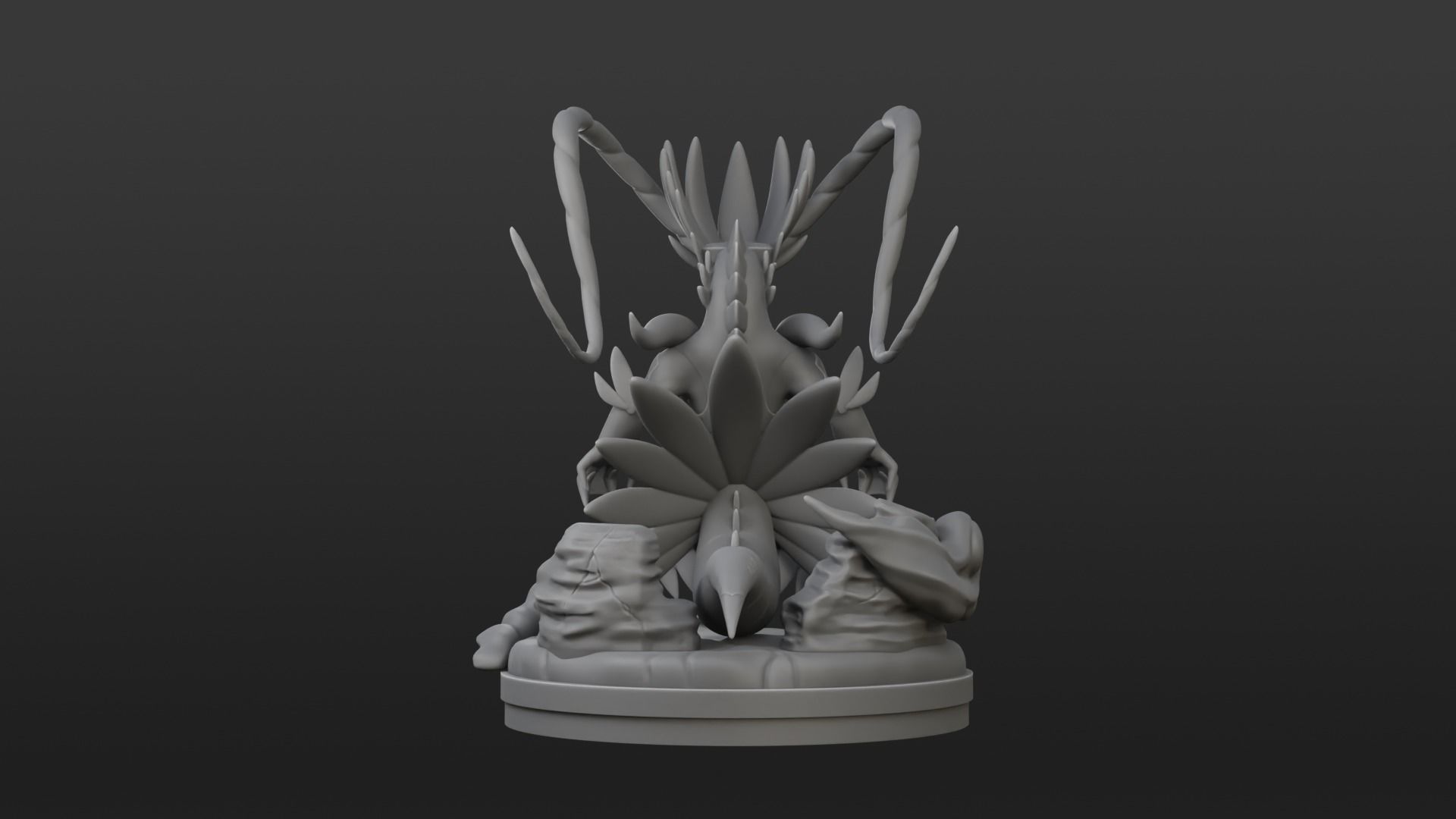 Koraidon Pokemon Scarlet and Violet 3D Printable Statue 3D print model_6