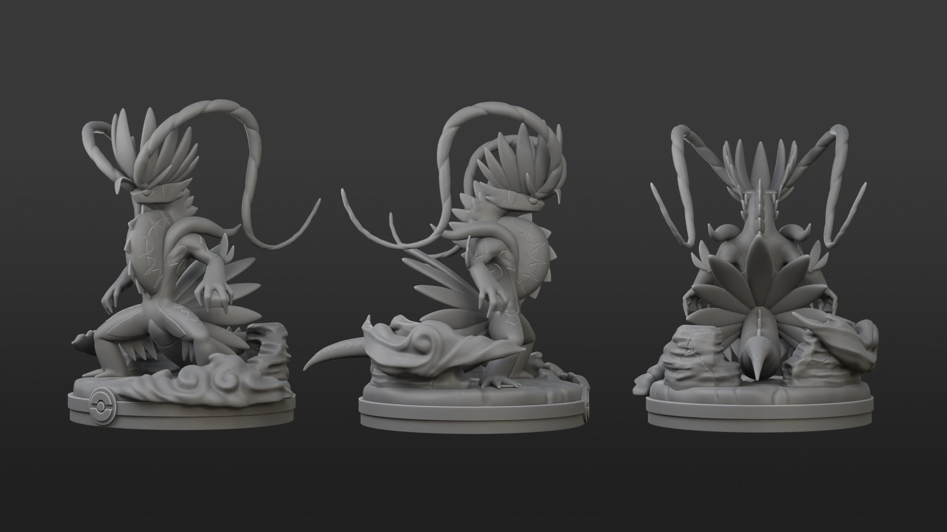 Koraidon Pokemon Scarlet and Violet 3D Printable Statue 3D print model_3