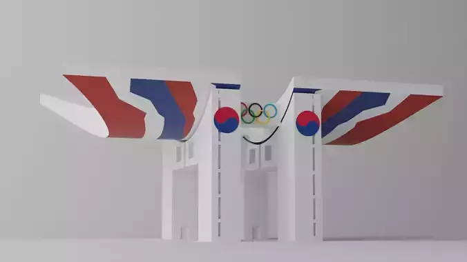 Cartoon Seoul Olympic Park Landmark Korea