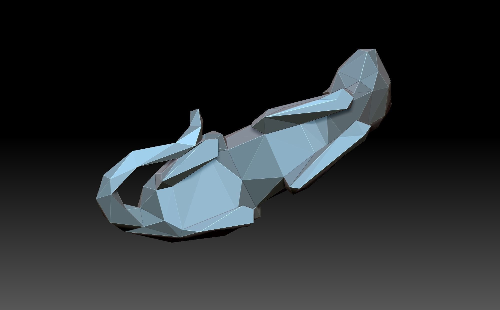 lowpoly cat polygonal 3D print model_4