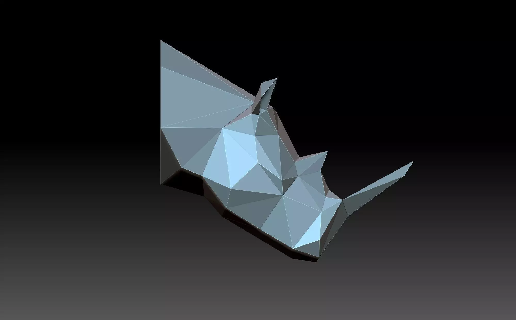 Head rhino 3D print model_0